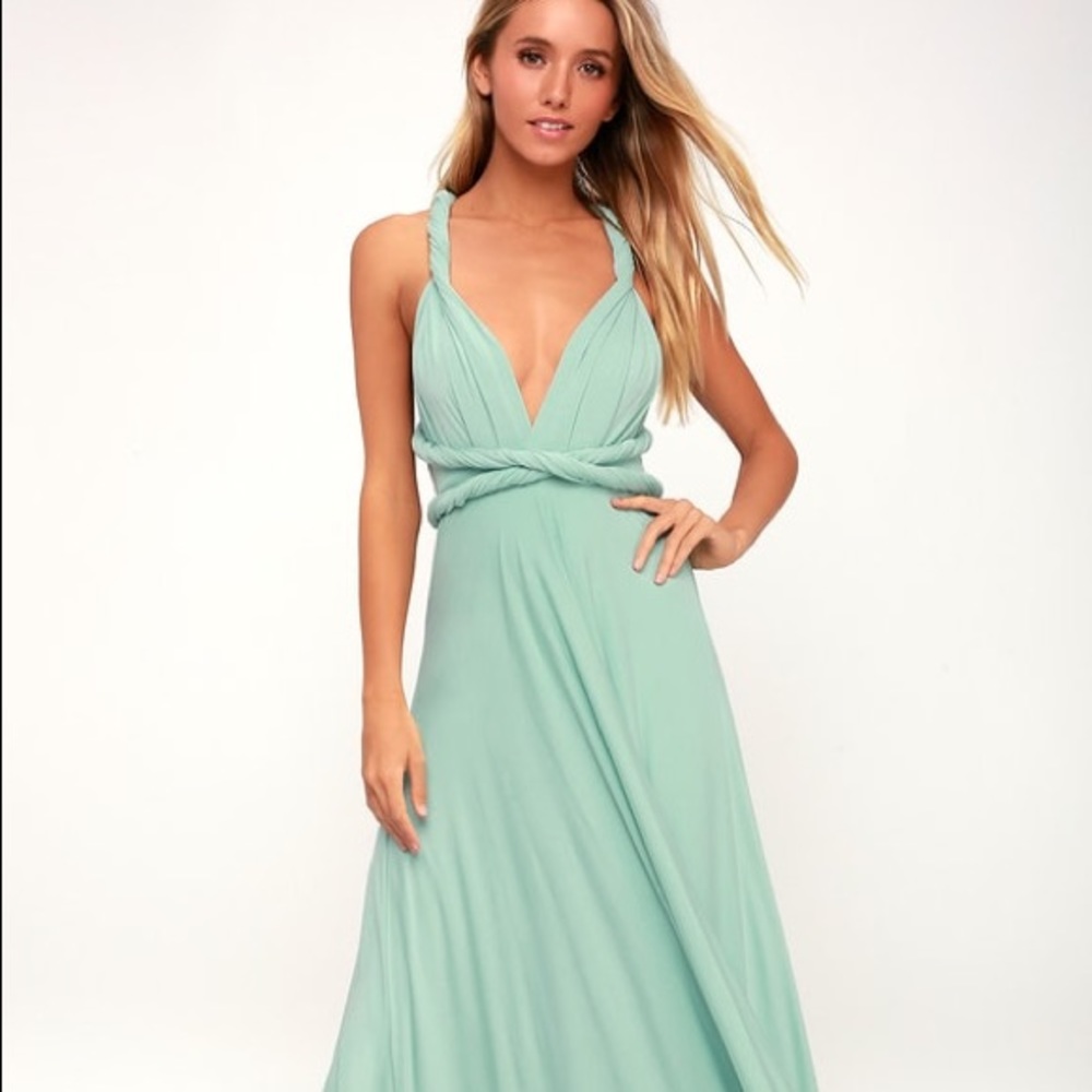 NEW LuLus Multi Green Dress Bridesmaid